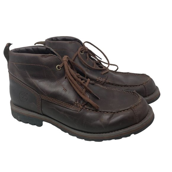 Timberland Shoes | Timberland Grantly Chukka Boots Leather Moc Toe Lace Up Brown Men's 9.5 | Color: Brown | Size: 9.5 | Thefinerie's Closet